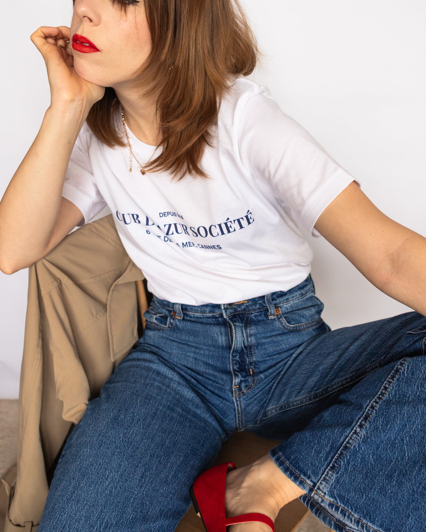 Club d’Azur T-Shirt – Classic White Cotton Tee