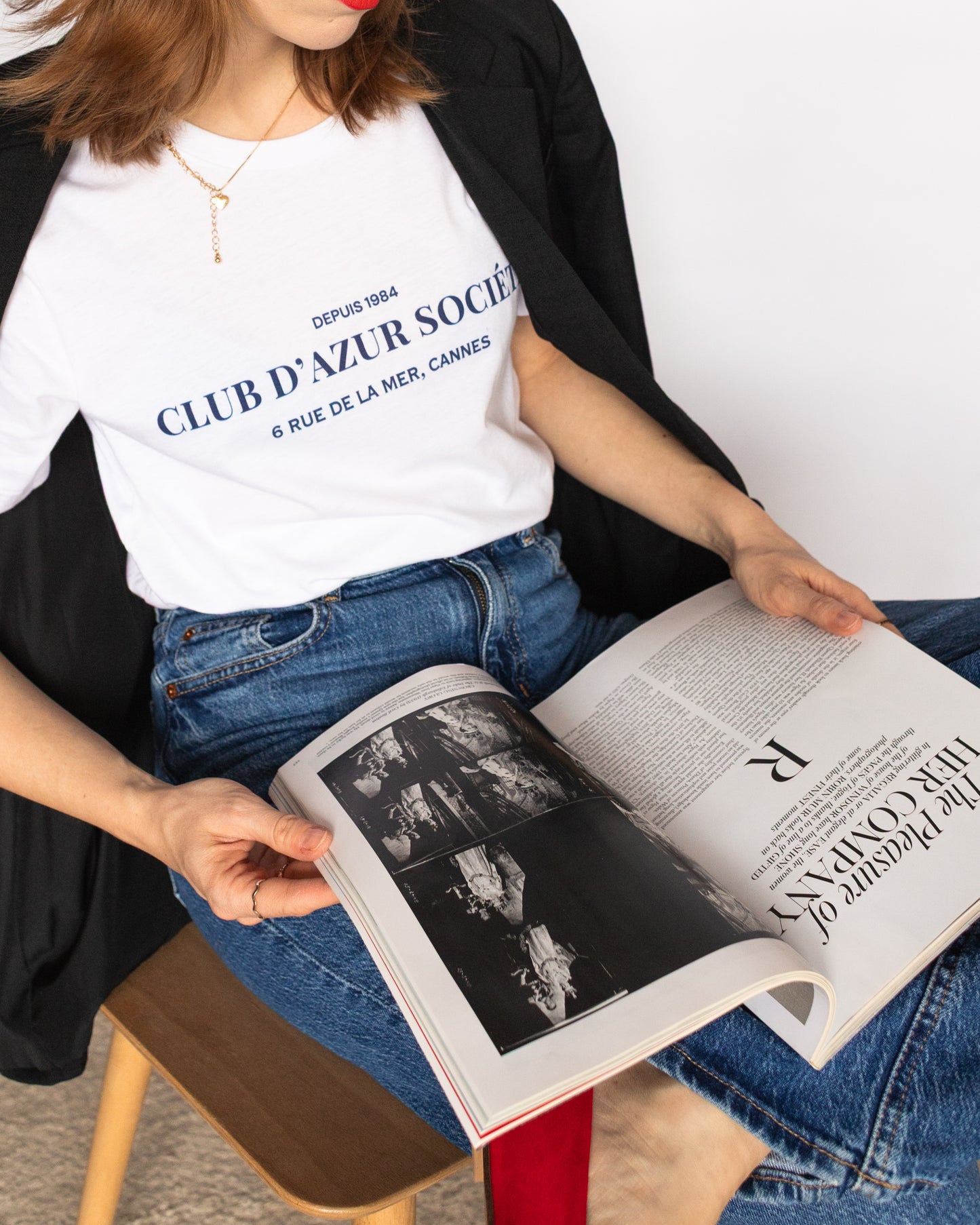 Club d’Azur T-Shirt – Classic White Cotton Tee
