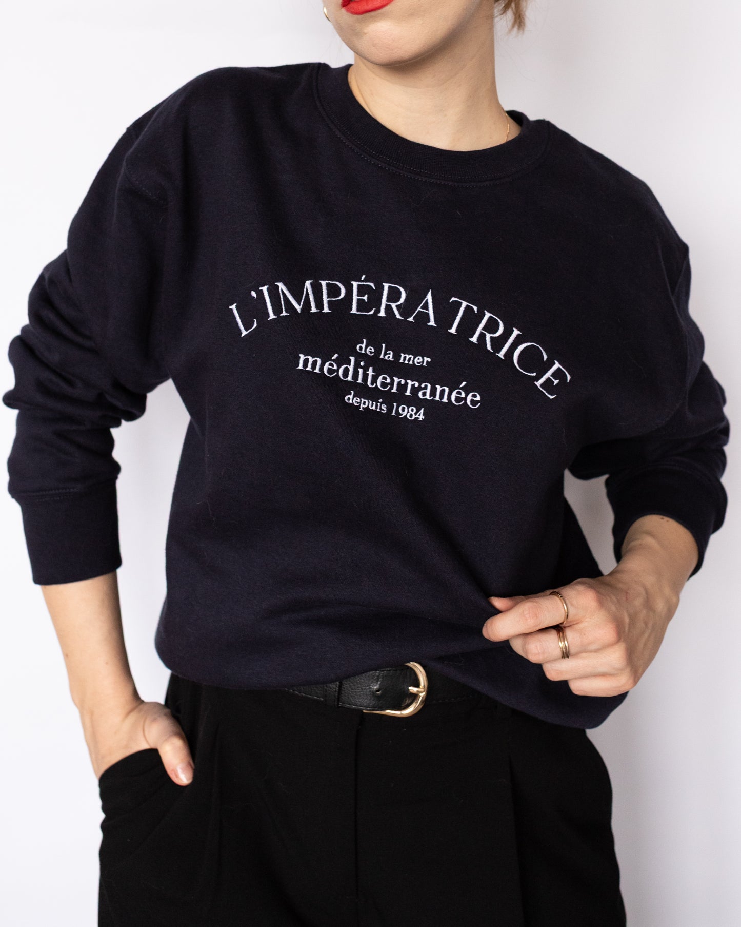 L’impératrice de la Mer Méditerranée Sweatshirt – Embroidered Premium Pullover