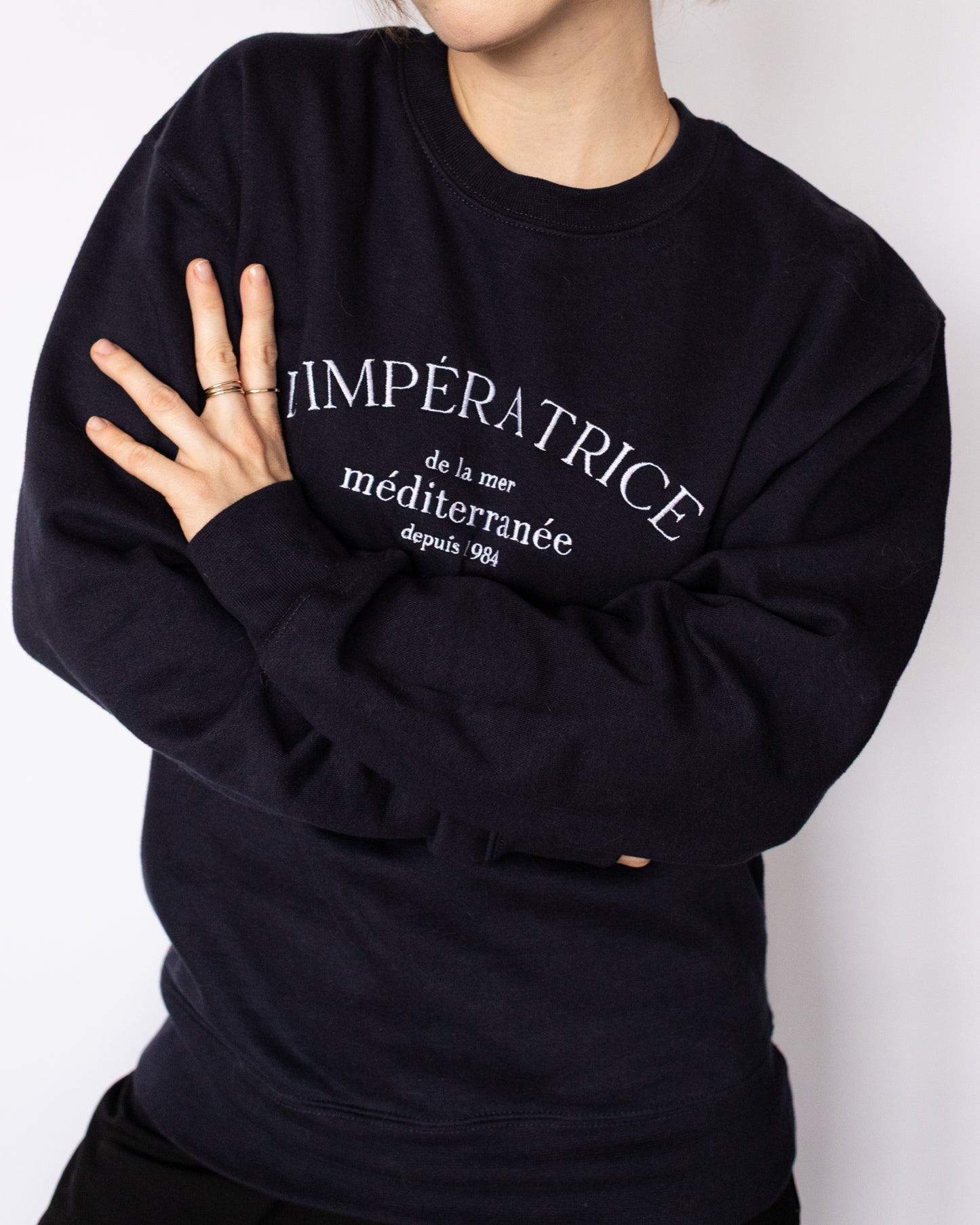 L’impératrice de la Mer Méditerranée Sweatshirt – Embroidered Premium Pullover