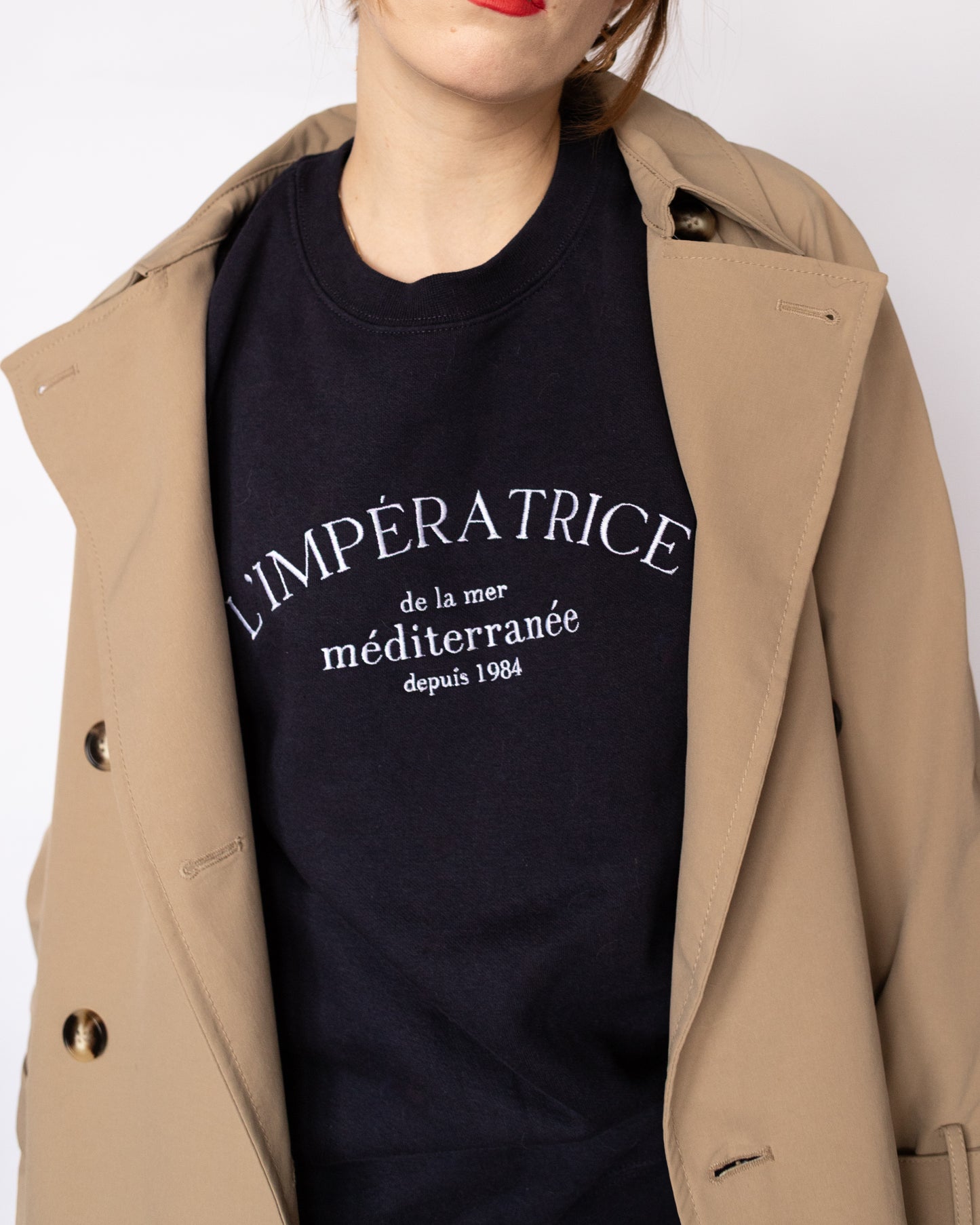 L’impératrice de la Mer Méditerranée Sweatshirt – Embroidered Premium Pullover