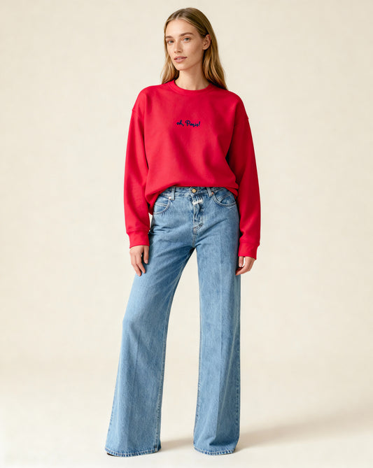 Oh Paris Embroidered Premium Sweatshirt