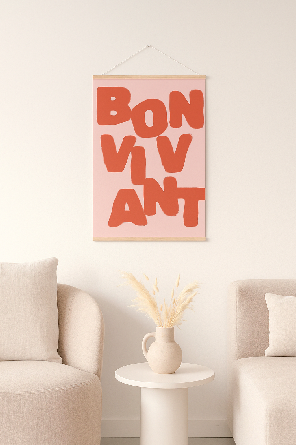 Bon Vivant Poster with hangers - 60x90 cm