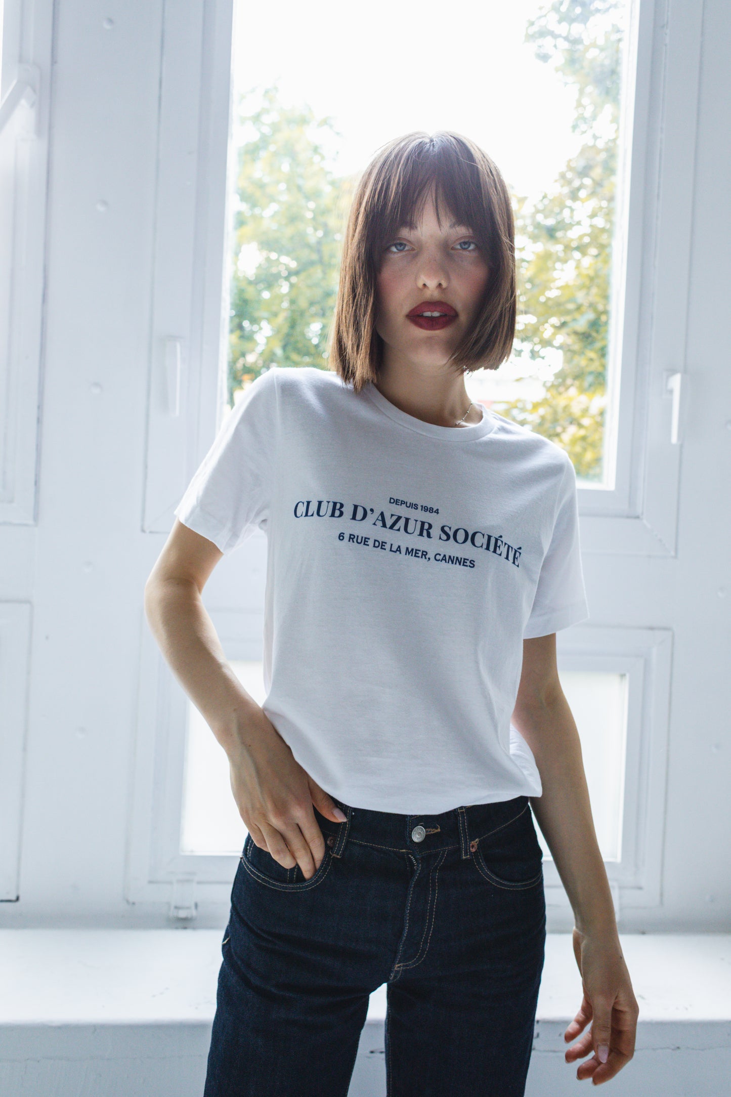 Club d’Azur T-Shirt – Classic White Cotton Tee