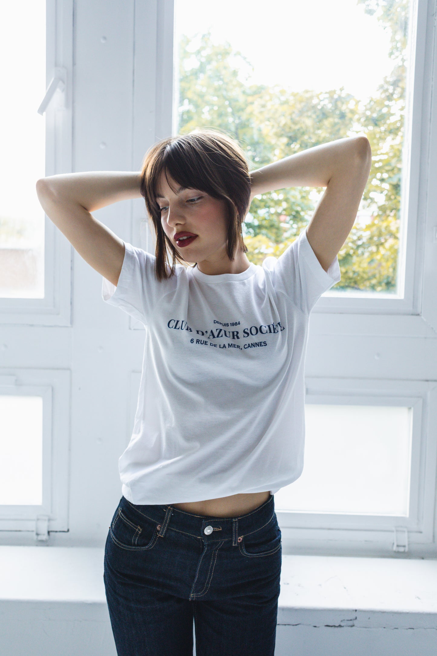 Club d’Azur T-Shirt – Classic White Cotton Tee