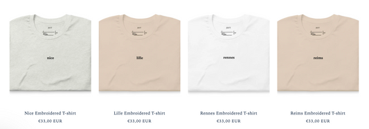 Minimalist French City T-Shirts: A Different Kind of Travel Souvenir