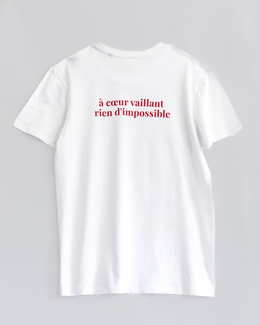 À Cœur Vaillant T-shirt - Back Printed