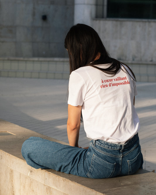 À Cœur Vaillant T-shirt - Back Printed