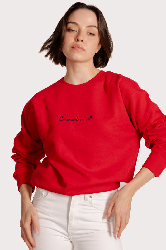 Comment ça va Embroidered Sweatshirt