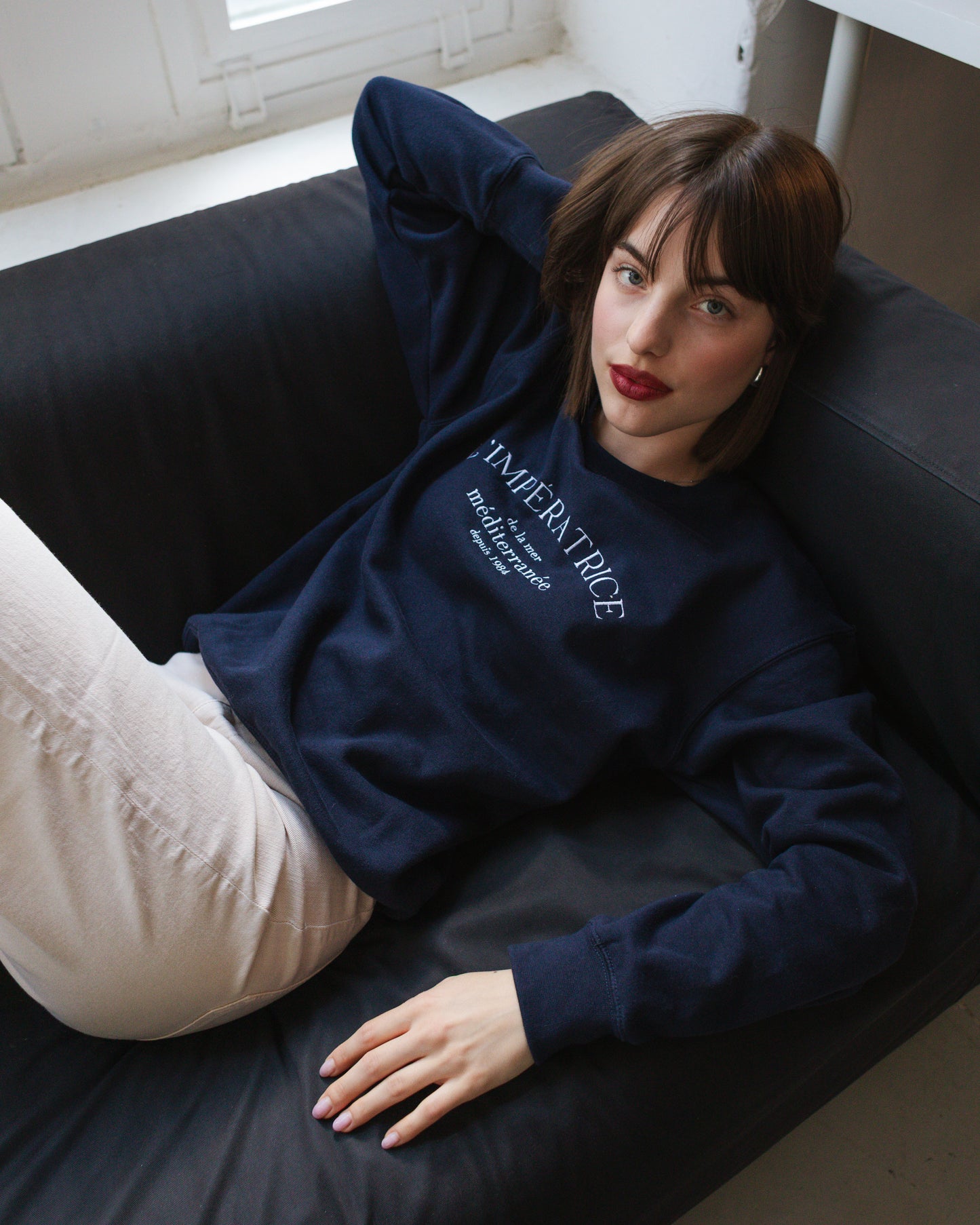 L’impératrice de la Mer Méditerranée Sweatshirt – Embroidered Premium Pullover