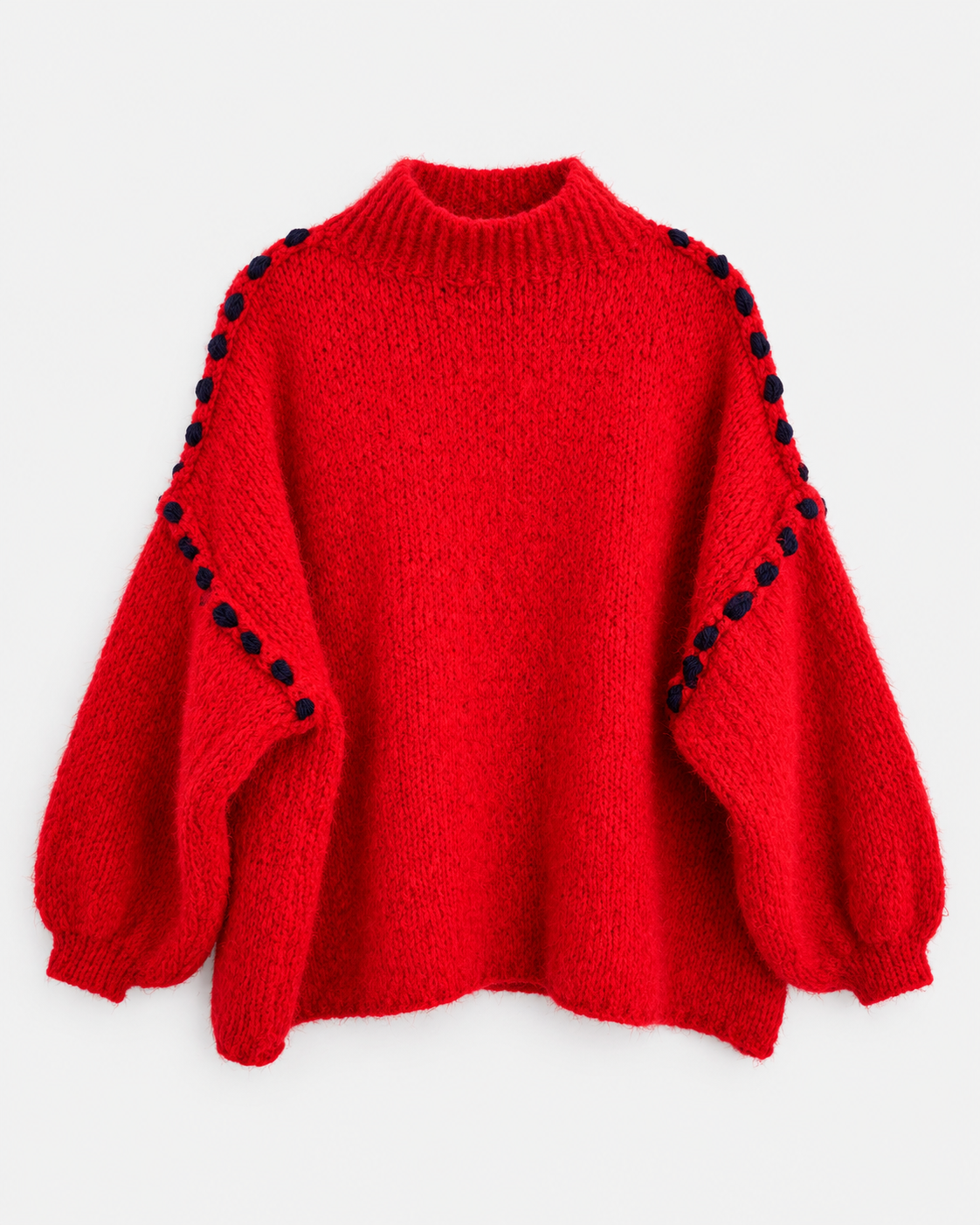 Chunky Knit Sweater - Red