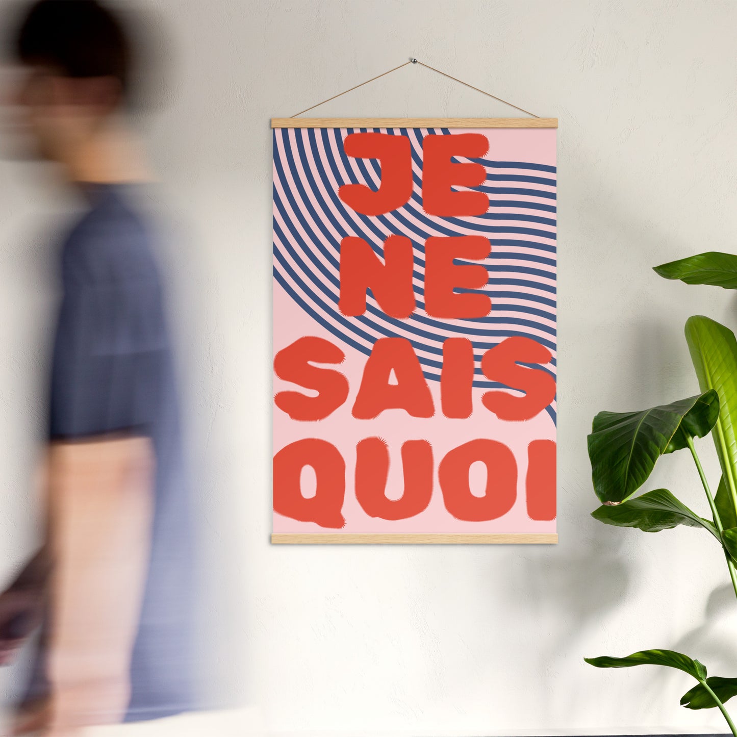 Large Je Ne Sais Quoi Poster with hangers - 60x90 cm