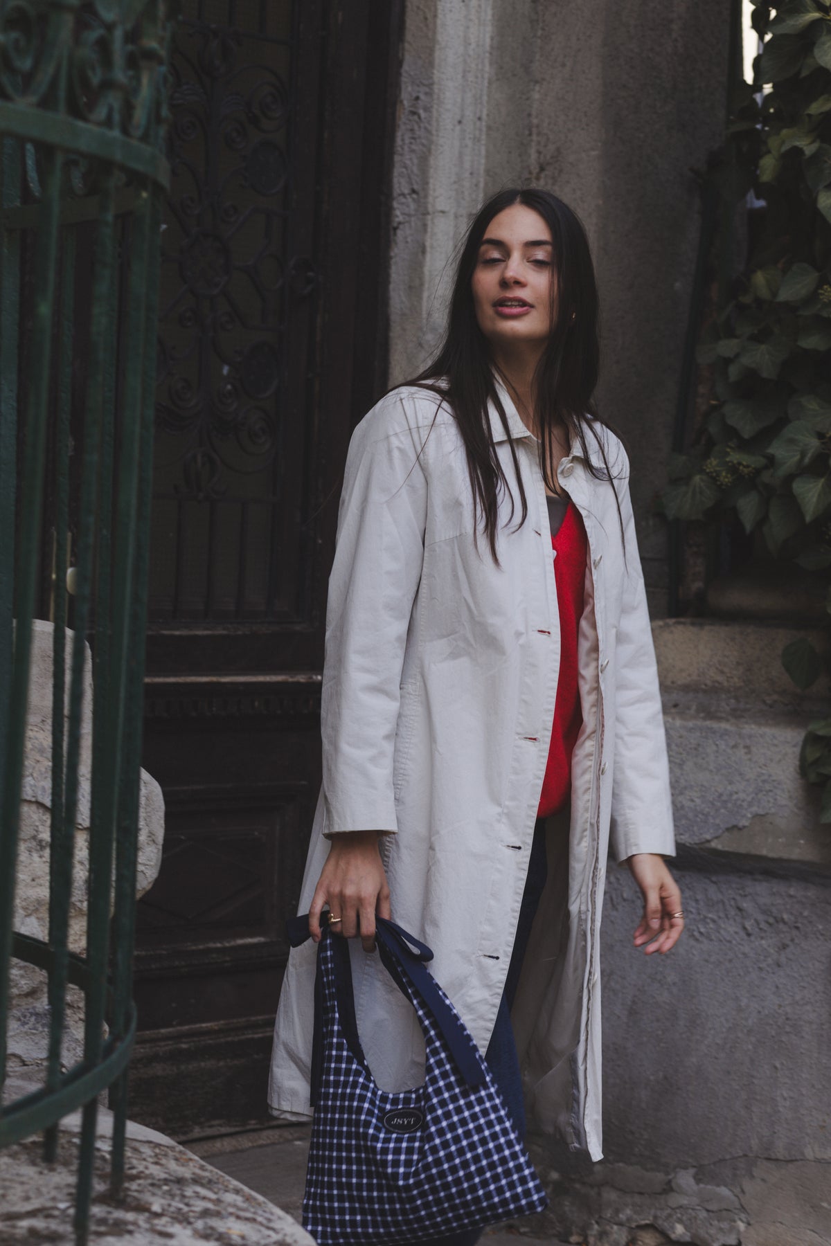 Gingham Knot-Handle Boho Bag - Limited Stock