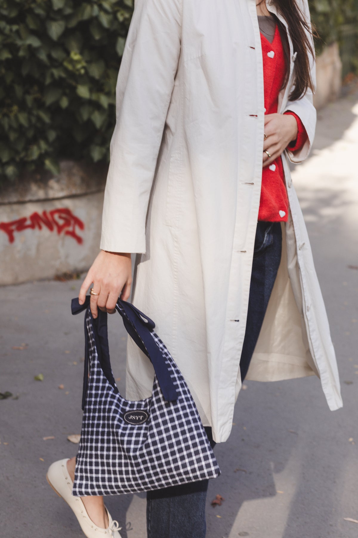 Gingham Knot-Handle Boho Bag - Limited Stock