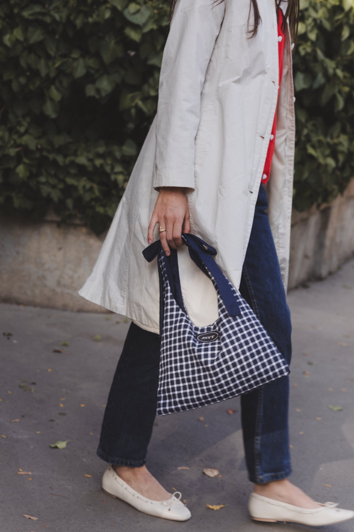 Gingham Knot-Handle Boho Bag - Limited Stock
