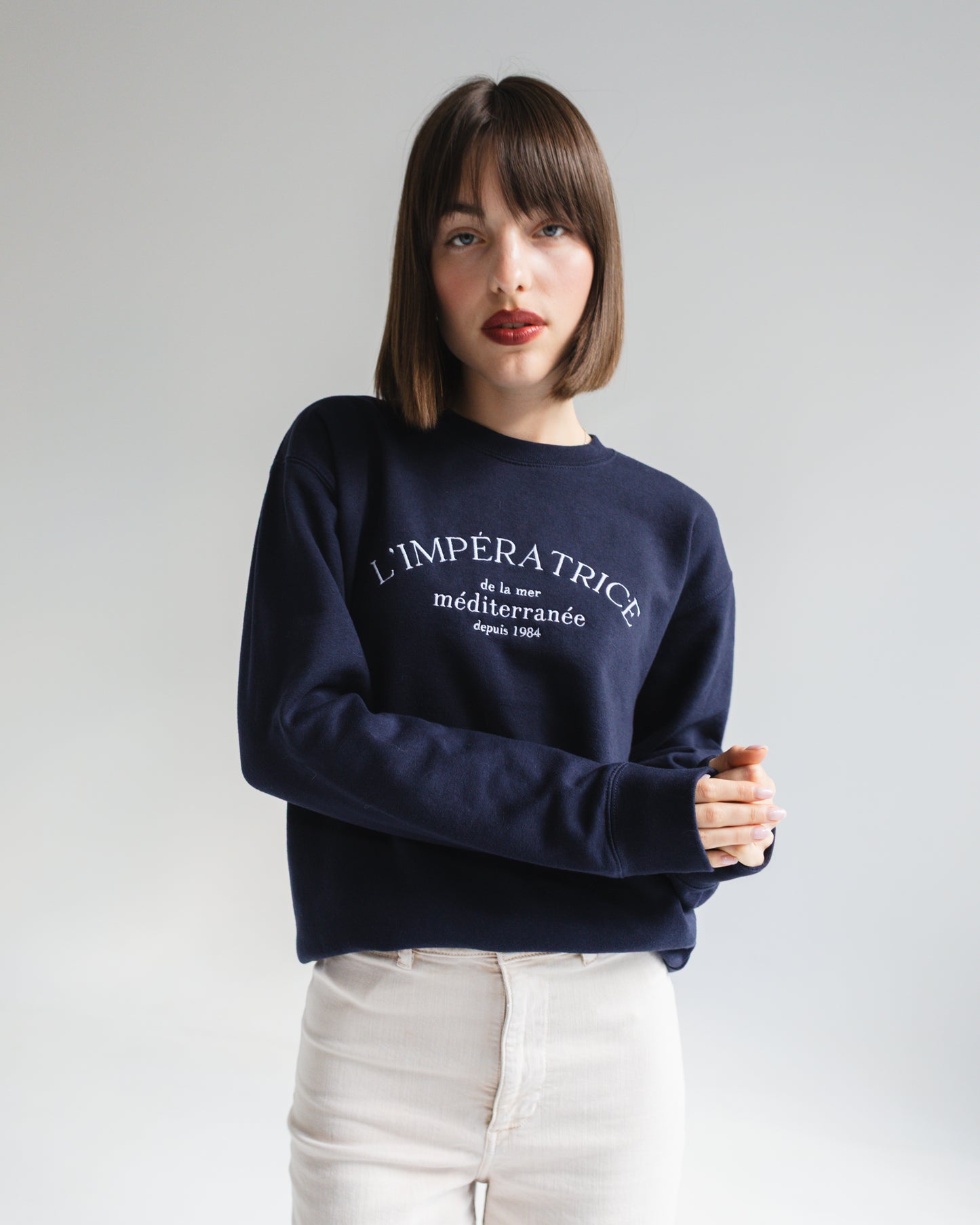 L’impératrice de la Mer Méditerranée Sweatshirt – Embroidered Premium Pullover