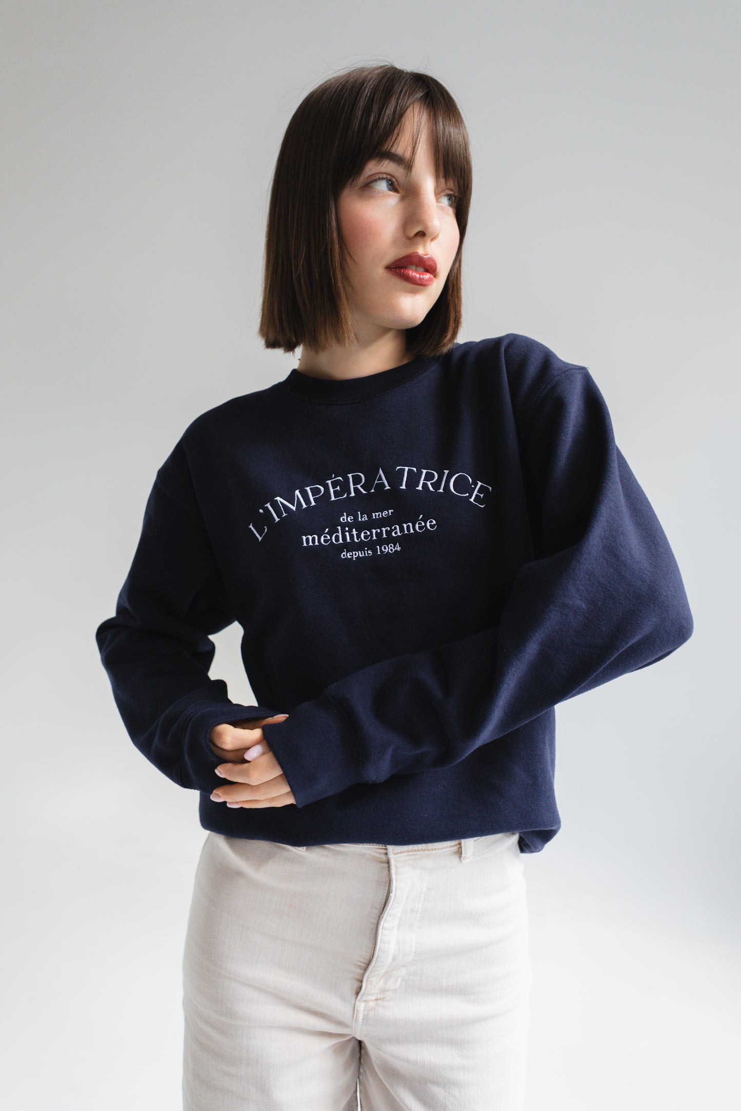 L’impératrice de la Mer Méditerranée Sweatshirt – Embroidered Premium Pullover