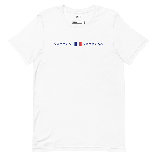 comme ci comme ca printed withe basic t-shirt