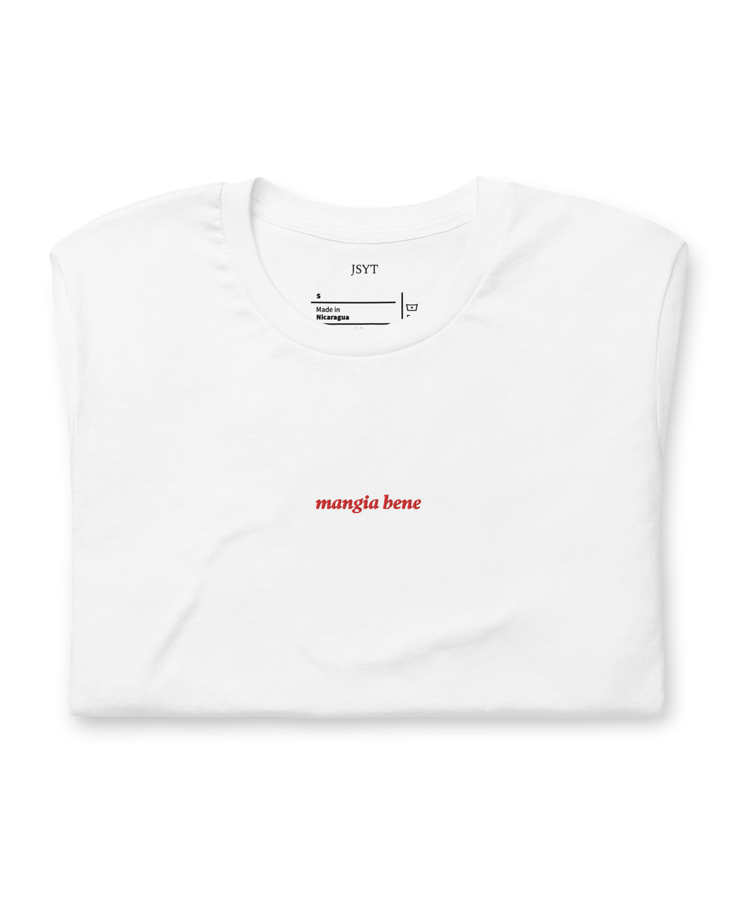 Mangia Bene Embroidered Tee — JSYT Dolce Pausa Collection